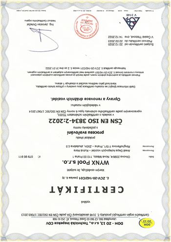 Welding certificate